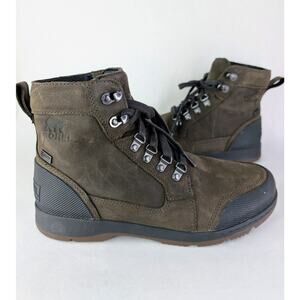 Sorel Ankeny II Mid Hiking Boots Mens Size US 9D Brown Leather Round Toe Lace Up